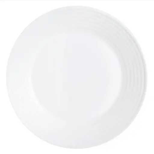 [D1210] Plate 27cm Stairo White Opal Glass Luminarc 39987