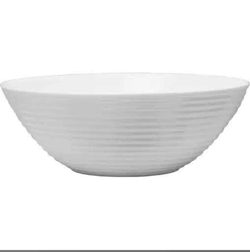 [D1213] Bowl 3Lt White Opal Glass Stairo (27x10cm) - Luminarc 39985