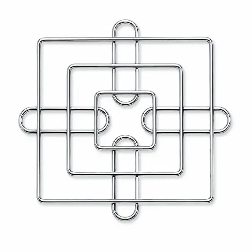 [RS17] Trivet 20x20x2cm Square Wire Stainless Steel HD - Kitchen Essentials 