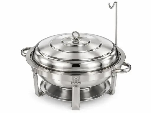 [SS475] Chafing Dish 12L Round Stainless Steel With Stainless Steel Lid