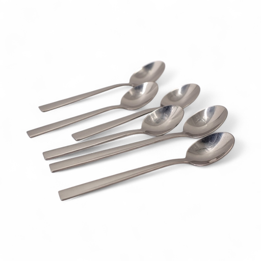 [CT785] Dessert Spoon 6Pc Square Handle Stainless Steel-Syds-060