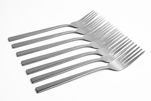 [CT786] Table Fork 6Pc Square Handle Stainless Steel-Syds-061