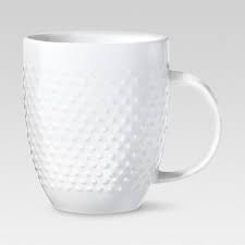 [D1396] Coffee Mug 15Oz White Embossed Cu32