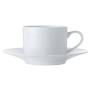 [D1422] Cup & Saucer 230ml Straight White Basics - Maxwell & Williams WBA0135