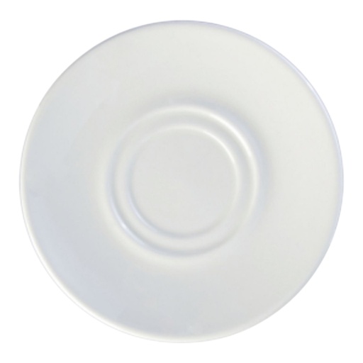 [D54] Saucer 16cm Double Well Blanco Porcelain - Continental