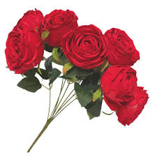 [RHD1960] Artificial Flower 42Cm Roses 7 Stem Bunch H276