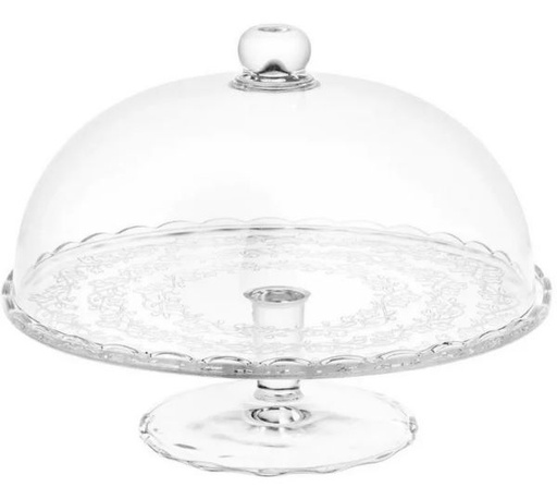 [GL1325] Cake Stand And Dome 29Cm Bw585X2