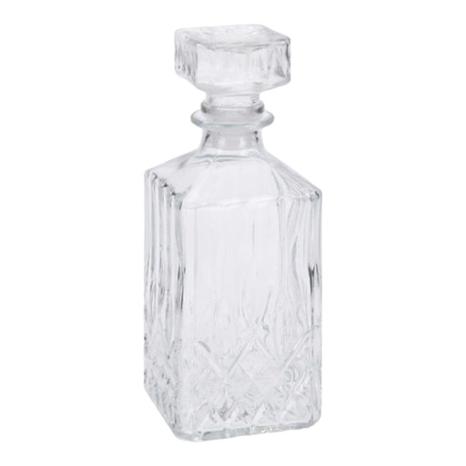 [GL241] Decanter 900ml Cut Glass with Lid - JAR29