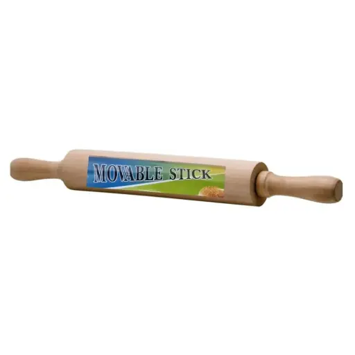 [KG34] Rolling Pin Wood 41Cm Rvt163