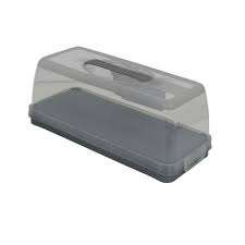 [RHD7127] Cake Plate & Dome 36x15x15cm Rectangular Elegant Hobby Life 021172