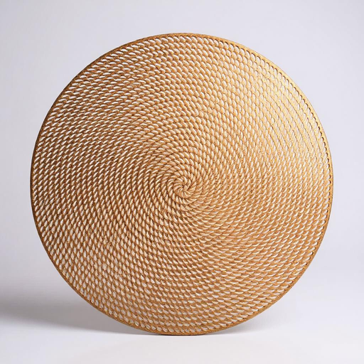 [TC168|COPPER] Placemat 1Pc 38Cm Flower Fine Linear Pattern Cut-Out