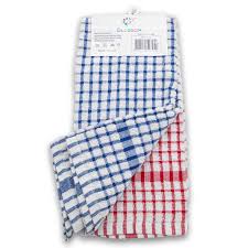 [TC182] Dish Cloth 45X70 2pc Terry Assorted Colours Miracle Tdc90