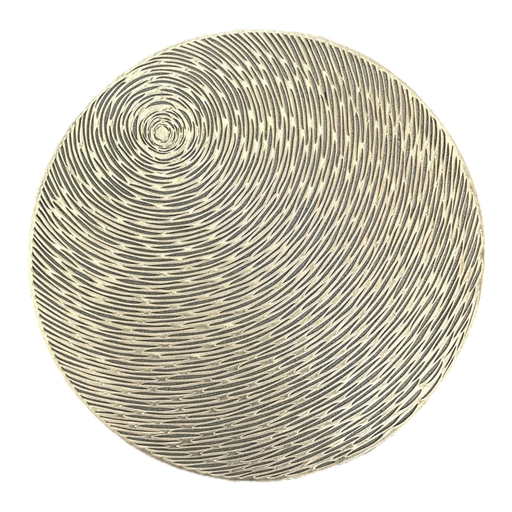 [TC95|GOLD] Placemat 38Cm Round Modern Cut Out