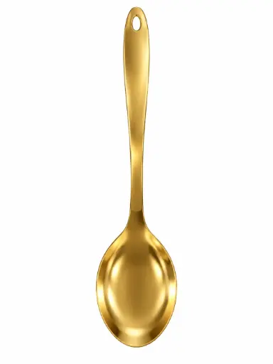 [RHD1898] Serving Spoon 26Cm Gold Stainless Steel SD503-11