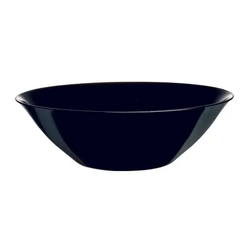 [D1542] Bowl 27x8cm 3L Carine Black Opal Glass Luminarc 37066