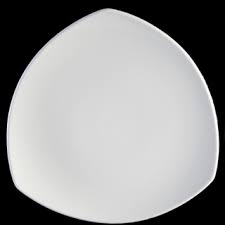 [D2264] Plate 28cm Triangular Porcelain - Continental