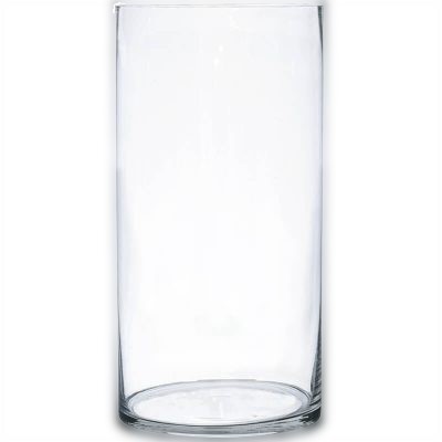 [GL2279] Glass Vase 20X9Cm Cylinder Clear Glass VAS920