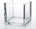 [GL2287] Glass Vase 15X15X15Cm Square Clear VAS1515FG