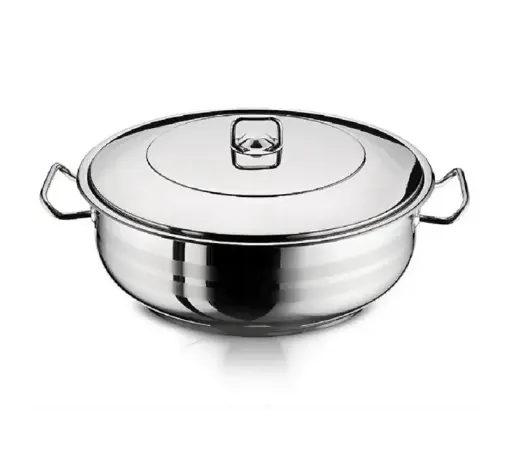 [P806] Pot 40X16Cm Shallow Stainless Steel Royal Song