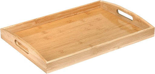 [Z1158] Tray 46X33X3.5Cm Rectangular Wooden Traditional Rvt2023-397