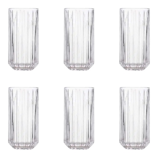 [GL2309] Tumbler 6pc Set 430ml Linear PK71146 