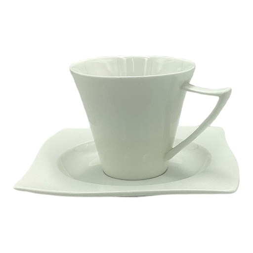 [D2281] Cup & Saucer 150ml Wave Classic - Rvt2023-331