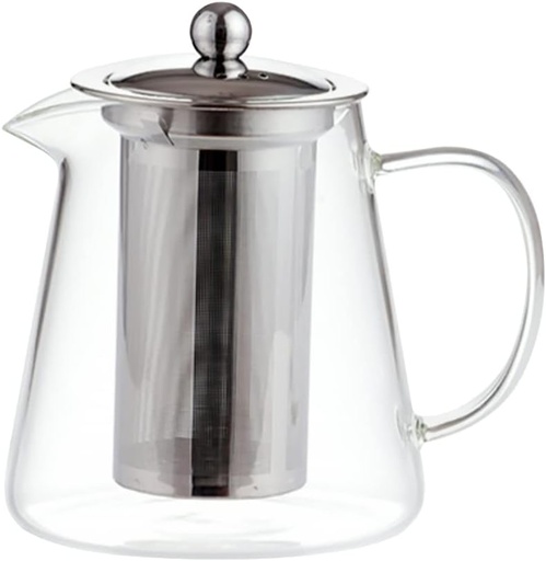 [GL2331] Teapot 1.35Lt Borosilicate Glass With Stainless Steel Lid & Infuser - RVT2023-052
