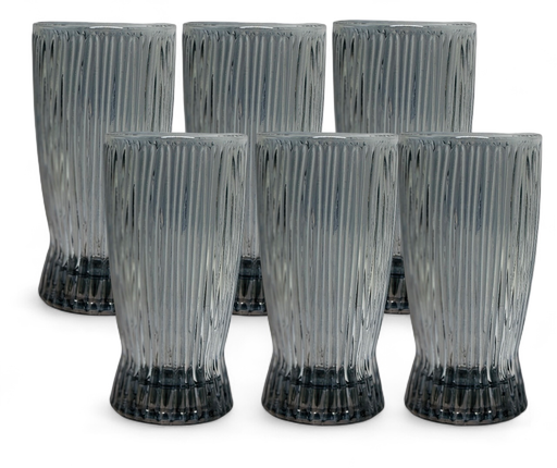 [RHD5250] Tumbler 6pc 370ml Linear Embossed  RVT2023 76149-187