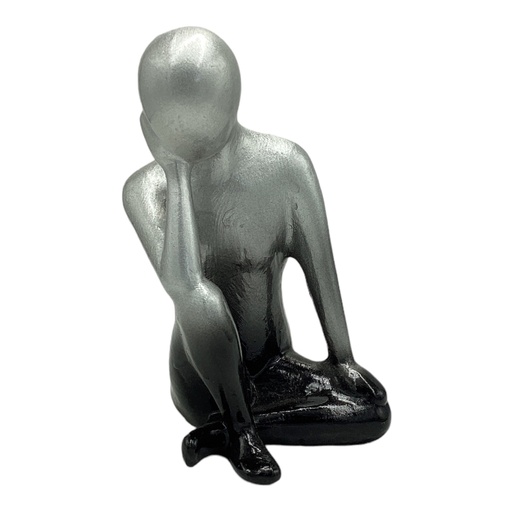 [RHD8913] Thinking Man AC 18x9cm Decor - Metallic