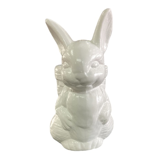 [RHD7308] Decor Ornament AC 14x11xcm Bunny With Basket on Back-Base