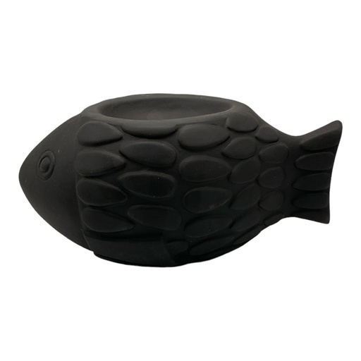 [RHD7312] Decor Ornament AC 13x28cm Fish Planter-Base