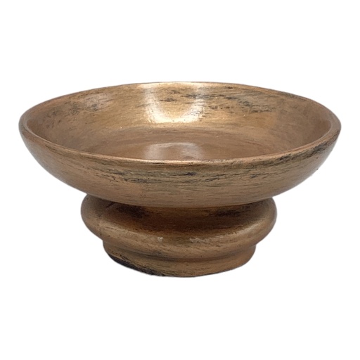 [RHD7334] Decor Ornament AC 10x22cm Bowl Footed-Metallic