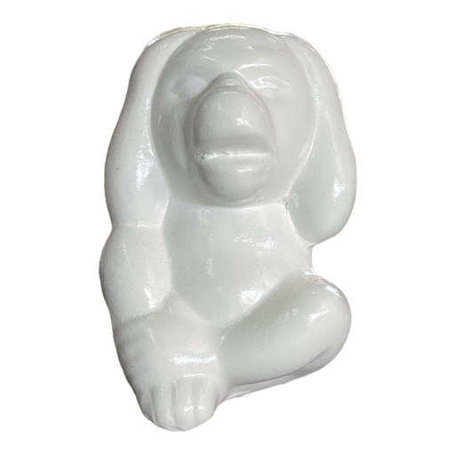[RHD7365] Decor Ornament 12x9x7cm Monkey Hear No Evil-Base