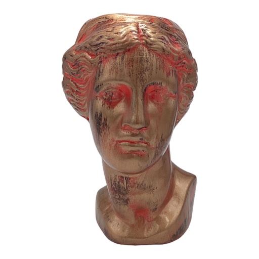 [RHD5428] Planter 24x19x14cm Victorian Lady-Metallic