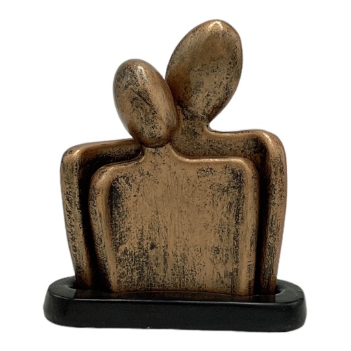 [AD05769] Decor Ornament 16x13cm Nordic Couple-Metallic