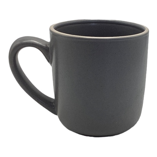 [AD06777] Coffee Mug 350ml/12oz Speckeled Grey With Border 2307-112