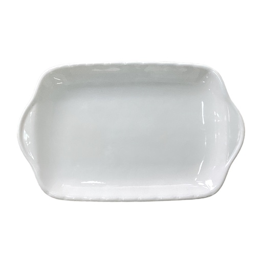 [AD06882] Platter 28.5x18x3cm White Porcelain - BJ2303063