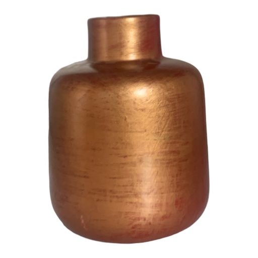 [RHD5217] Decor Vase 18x13x13cm Ibadan -Metallic