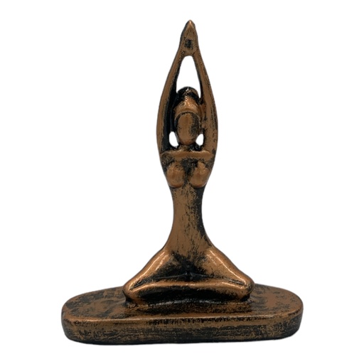 [RHD5263] Decor Ornament 17x12x5cm Yoga Lady-Metallic