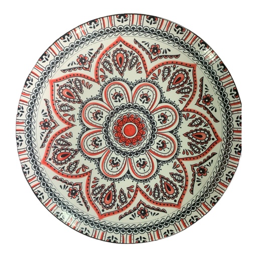 [RHD5277] Plate 26.5cm Moroccon  Blue/Black RVT2023-202