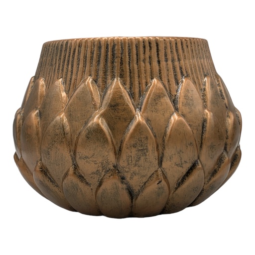 [RHD5448] Planter AC 21x24cm Pineapple-Metallic