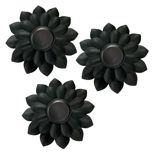 [RHD5452] Mirror 3PC 34x34cm Flower SD822-6