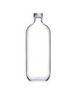 [AD09342] Water Bottle 340ml Glass With Stainless Steel Lid - Iconic  80401