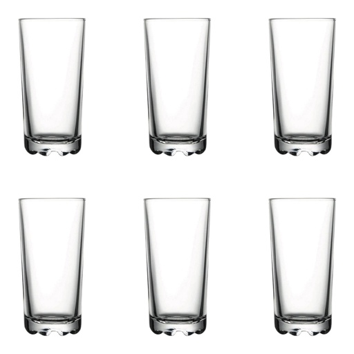 [AD09360] Tumbler Hiball 6pc Set 300ml Glass - Karaman 52449