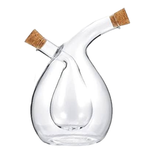 [AD09480] Oil & Vinegar 15x6cm Cruet Glass Hand Made