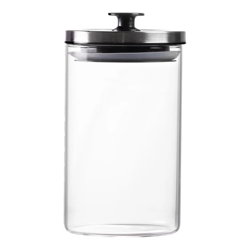 [AD09499] Canister 950ml Glass Borocilicate With Metal Lid (17x10cm) - RG 11332