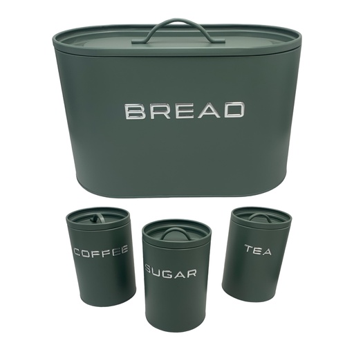 [RHD1705] Bread Bin and Canister 4pc Set Enzo RHW148/9/0/1