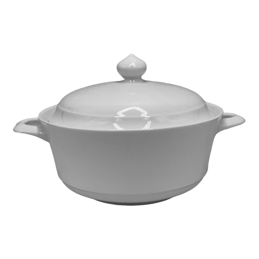 [AD09707] Casserole 29x22.5x17cm White with Lid BJ2305032